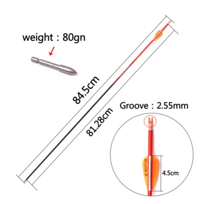 6-12ps 100% 纯碳箭 ID 4.2 毫米脊柱 400 500 600 700 800 900 1000 — 第 1/2 张图片