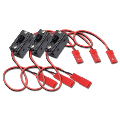 3x Ein/Aus Schalter Schalterkabel Powerschalter Empfänger Lipo 2x JST Stecker RC - Bild 1 von 4
