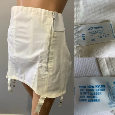 Faja inferior abierta JC Penney vintage con ligas cremallera lateral stock muerto talla 36 Foto 1 de 4