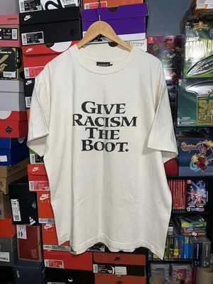 Vintage Timberland T-Shirt Mens Size XL Give Racism The BOOT - Made USA - Image 1 of 4