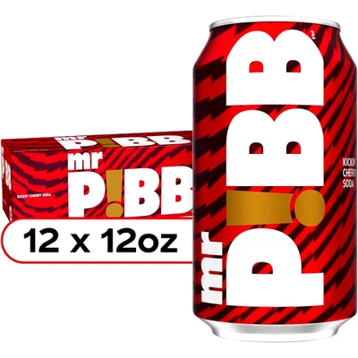 Soda de cereza PIBB XTRA, latas de 12 fl oz, paquete de 12 - audaz sabor cereza picante suave Dr Foto 1 de 3