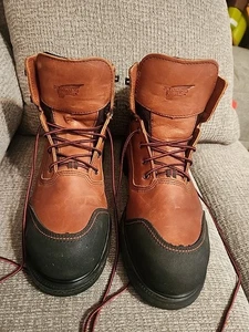 Red Wing Steel Toe Boots Waterproof King Toe ASTM F2413-18 Men's Size 8.5D Nice - Picture 1 of 11