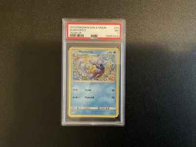 2019 Sun & Moon Team Up Wartortle 24/181 PSA 7 - Image 1 of 4