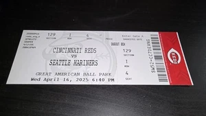 CAL RALEIGH 04/16/2025 TICKET STUB 2-HOME RUNs, BOTH SIDES OF PLATE CAREER #100 - Picture 1 of 2