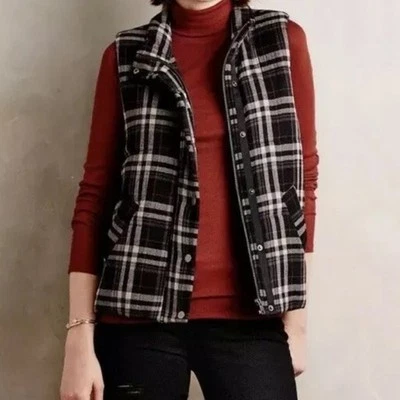 Anthropologie Hei Hei Quincy Plaid Puffer Vest Size Small - Image 1 of 4