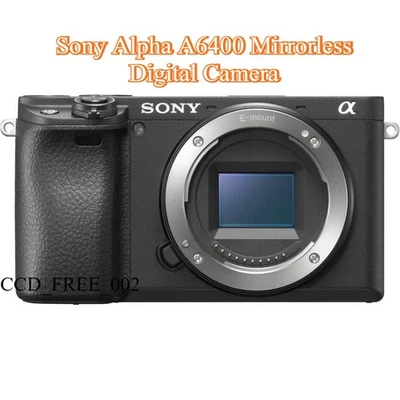 Sony Alpha A6400 Mirrorless Digital Camera Body Only 24.2MP Built-in Wi-Fi Black - Image 1 of 4
