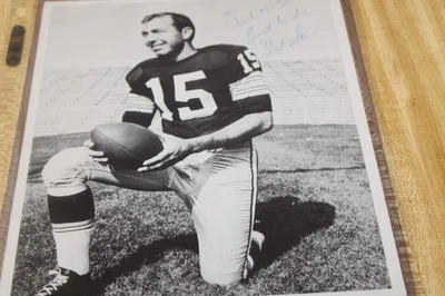 Bart Starr Green Bay Packers Authentic Autograph Signed B&W 8x10 Photo - Image 1 of 2