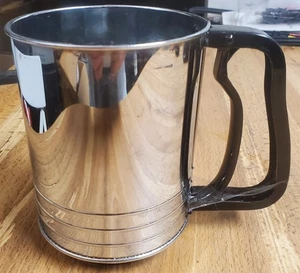 Vintage Metal Flour Sifter Rustic Kitchen Cottage Double Screen Country - Picture 1 of 6
