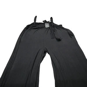 Tuta donna nera gamba larga taglia L, stile salopette larga/baggy, nuova con etichetta - Foto 1 di 11