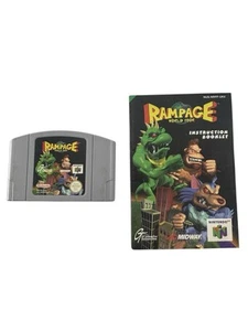 Rampage World Tour Nintendo 64 (N64) Game Cartridge & Manual - Bild 1 von 3