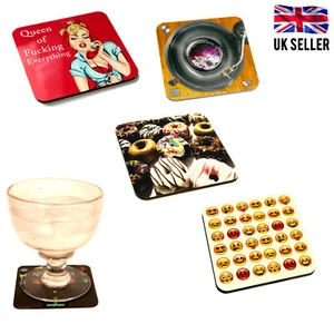 MANY DRINK COASTERS SET TABLE TEA COFFEE TABLE KITCHEN DINING PLACEMAT MDF CORK - Picture 1 of 12