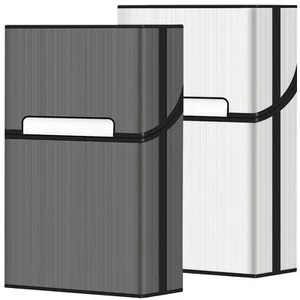 2 x Cigarette Case King Size Aluminum for Whole Package Cigarettes 20pcs Magnet - Bild 1 von 10
