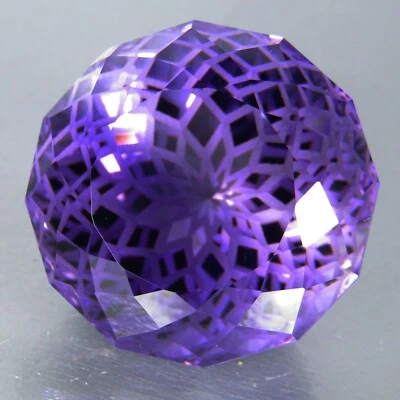 Gema suelta colección corte faltante redondo amatista 100 % natural única 46,70 quilates VDO Foto 1 de 4