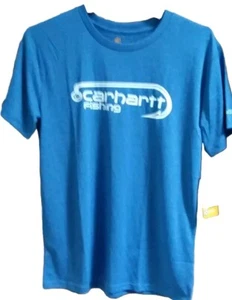 Carhartt T-shirt Boys XL18/20 Blue "Fishing" New - Picture 1 of 3