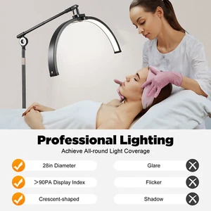 Halbmondlicht verstellbar Halbmondlicht Kosmetiker Hautpflege Make-up Lampe - Bild 1 von 21