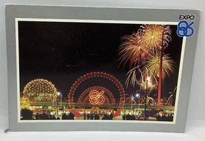 Postcard 6x4 Expo 86 Fireworks Display Vancouver BC Canada I275 - Bild 1 von 2