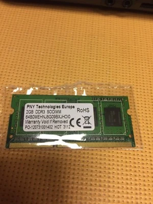 PNY Technologies Memory RAM 2gb DDR3 SODIMM 64B0QJTYE8G17 - Image 1 of 2