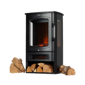 LIVIVO Electric Fireplace Stove Heater 2000W Portable Log Burner Flame Effect UK - Picture 1 of 11