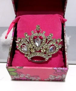 Brazalete Corona Betsey Johnson Puño Bisagras Plata Real Nuevo en Caja Nuevo Con Etiquetas - Imagen 1 de 14
