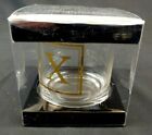 Home Essentials Monogram Gold "X" Double Old- Fashion Whiskey Glass 14 Ounce
