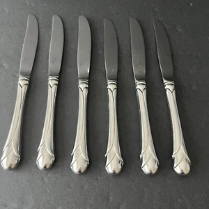 Mikasa SWEET PEA Gerald Patrick Dinner Knives Lot Of 6 Stainless Steel 18/8 - Picture 1 of 6