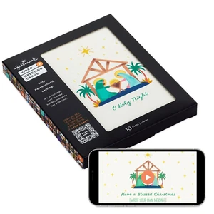 Tarjetas de felicitación de Navidad con video Hallmark con env verde, caja de 10, "O Holy Night" - Imagen 1 de 4