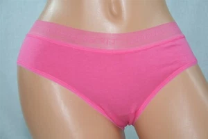 Pink Victoria's Secret Hiphugger/Hipster with Sheer Band & Name Size L - Picture 1 of 2