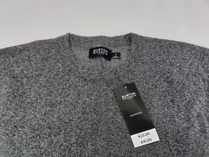 Burton Menswear Grey marl Cotton blend T-Shirt Size xsmall-Med Round Neck bnwt - Picture 1 of 6