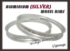 HONDA SL90 SL100 XL100 K0-78 XL100S 79-80 ALUMINUM (SILVER) FRONT+REAR WHEEL RIM - Picture 1 of 5