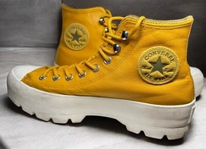 Converse Chuck Taylor All Star Lugged Invernali Hi Gold Dart Gore-Tex Donna 9 Ottime Condizioni - Foto 1 di 14