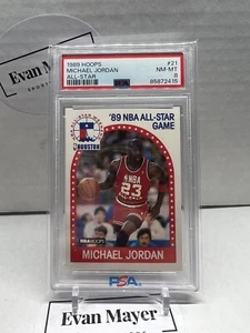 1989 Hoops Bulls MICHAEL JORDAN All Star #21 PSA 8 - Picture 1 of 2