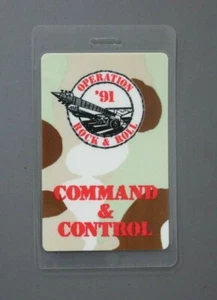 Alice Cooper backstage pass laminated Operation Rock & Roll '91 AUTHENTIC! - Picture 1 of 1