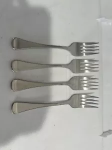Set Of 4 Hampton GENEVA GLOSSY Stainless Silversmiths 18/10 Salad/dessert Forks - Picture 1 of 10