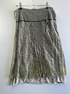 Women’s Peace Angel India Rayon Lace Midi Knee Length Skirt Bohemian Cottage GC - Bild 1 von 8