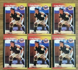 Lot of (6) 1989 Donruss RC Craig Biggio Houston Astros #561 ⚾ - Picture 1 of 3