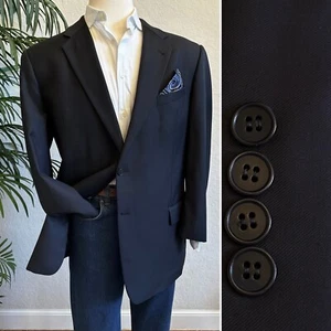 JOSEPH ABBOUD BLAZER SIZE 46 SAKS FIFTH AVE SPORTS COAT USA JACKET BLACK LABEL - Picture 1 of 12