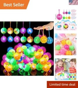 150 Pcs Light up Ball Spiky LED Bouncy Ball Flashing Squeaky Ball Multicolor ... - Picture 1 of 9