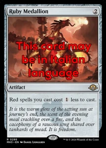 MTG RUBY MEDALLION FOIL EXC - MEDAGLIONE DI RUBINO 295 - MH3 - MAGIC - Picture 1 of 1