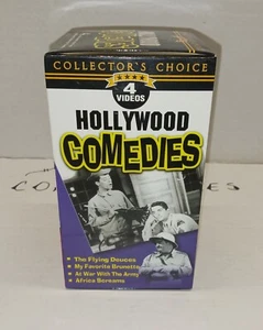 Hollywood Comedies (VHS 4 Video Tapes) Flying Deuces, Africa Screams *COMPLETE* - Foto 1 di 3