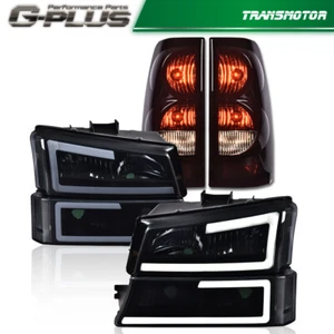 Fit For 03-06 Chevy Silverado 1500 2500 Smoke LED Headlights + Tail Lights - Picture 1 of 12