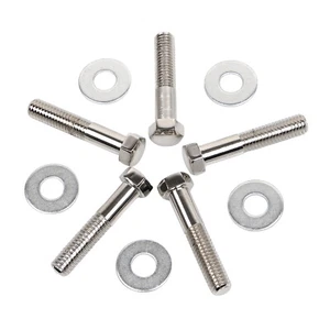 Chrome Iron Rear Sprocket Bolt and Washer Kit Hex For Harley Softail Deuce FXSTD - Picture 1 of 13