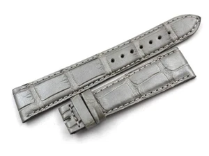 Correa Cuero Verdadero Coco Gris Perla 20/16mm Accesorios Recambio Casual New - Bild 1 von 4