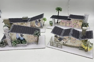 Exotisches Vogel Muster Mid Century Modern Papier Putz Haus Dorf - Bild 1 von 7