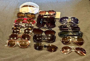 Lote de trabajo de 19 gafas de sol vintage + casi vintage para hombre y mujer marcas variadas - Imagen 1 de 10