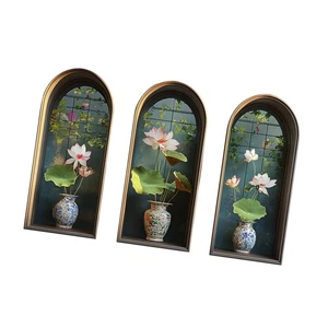 3x Potted Plant Wall Stickers PVC Wallpaper for Children&#39;s Room Bedroom - Picture 1 of 6