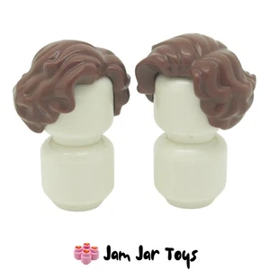 LEGO Minifigure Hair Reddish Brown Short Wavy Side Part x2 NEW Wig H54 - Picture 1 of 3