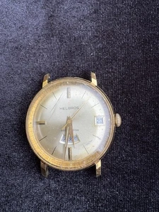 Montre vintage Helbros Date-King/Almanach à remontage automatique Allemagne - Photo 1/10