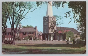 Old Academy and Immanuel Church in New Castle Delaware c1950s Postcard - Picture 1 of 2