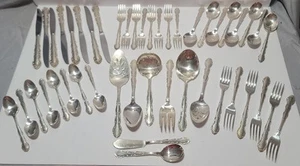 Flirtation (Silverplate 1959) By Oneida Silver 1881 Rogers 46 Peice Set - Picture 1 of 7