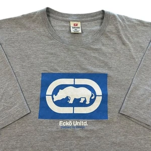 Vintage y2k Ecko Unltd. Classic Rhino Graphic Shirt Size 3XL Baggy NYC Skater - Picture 1 of 8